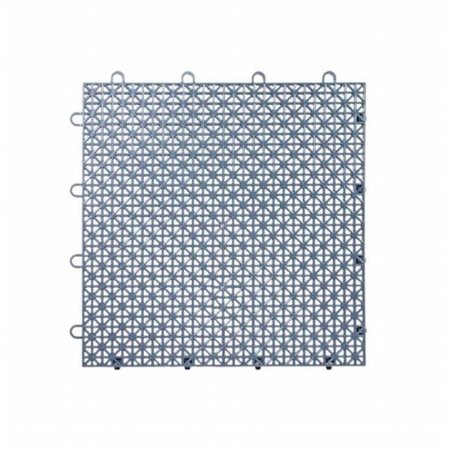 MASTER MARK PRODUCTS Master Mark Plastics 22209 12 x 12 in. Armadillo Steel Blue Polypropylene Interlocking Multi Purpose Floor Tile; Pack of 9 22209